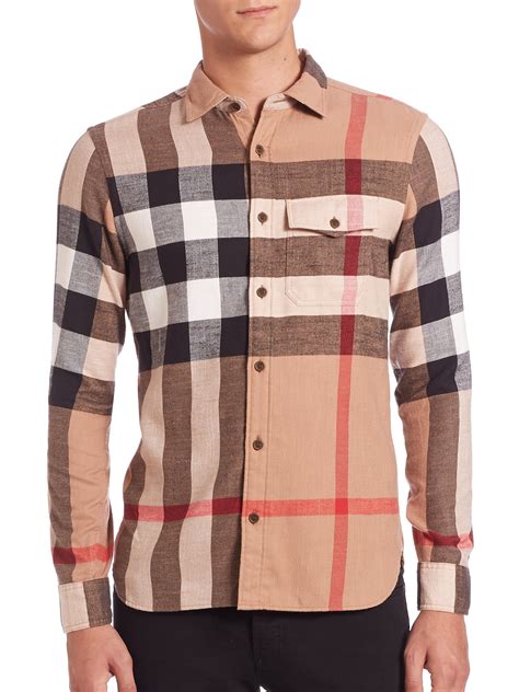 burberry mens check shirt|Burberry formal shirt men.